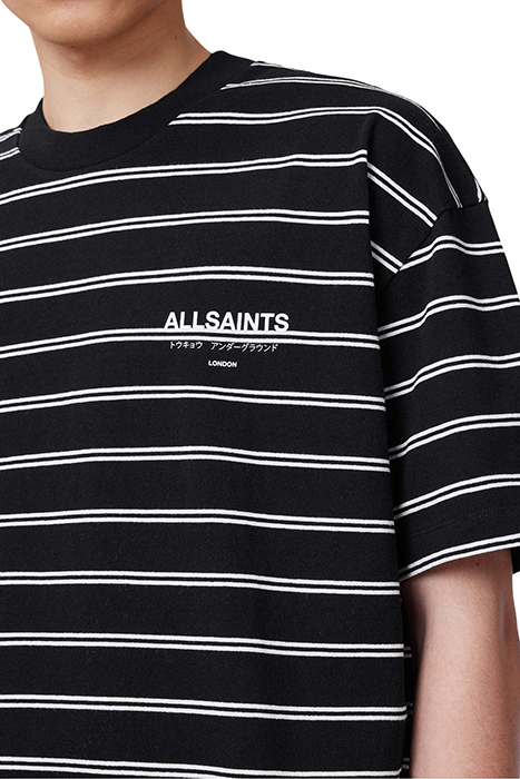 UNDERGRND STRIPE SS JET BLK/CHALK WHT 7