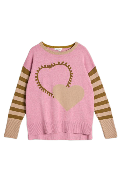 OLIVE HEART JUMPER PINK MULTI 3