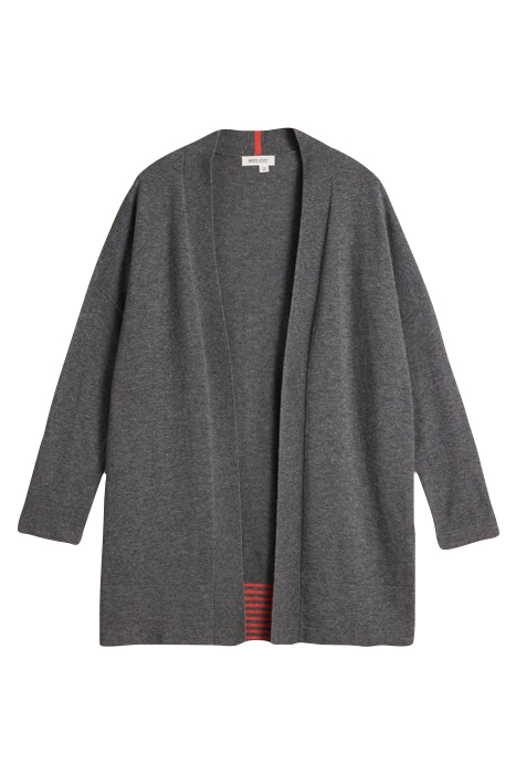 LAURA LONGLINE CARDI LIGHT GREY 3