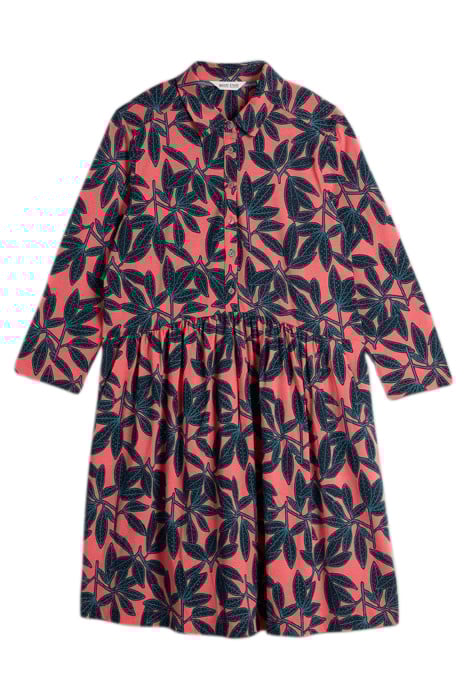 EVERLY JERSEY SHIRT DRESS RED PRINT 3