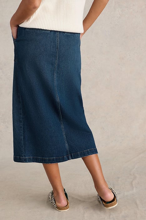 MAREN DENIM MIDI SKIRT MID DENIM 2