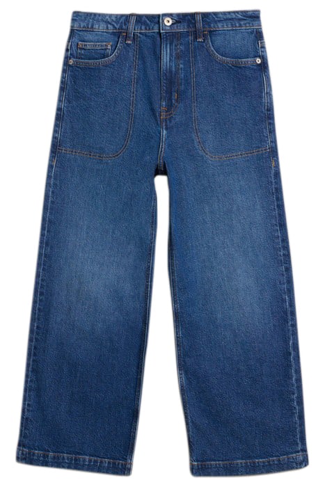 TIA WIDE LEG CROP JEAN DARK DENIM 3