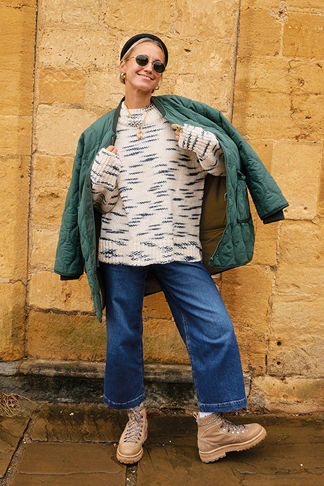 TIA WIDE LEG CROP JEAN DARK DENIM 7