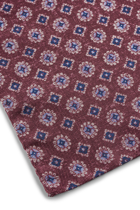 DARK RED DOUBLE-SIDED POCKET SQUARE 4