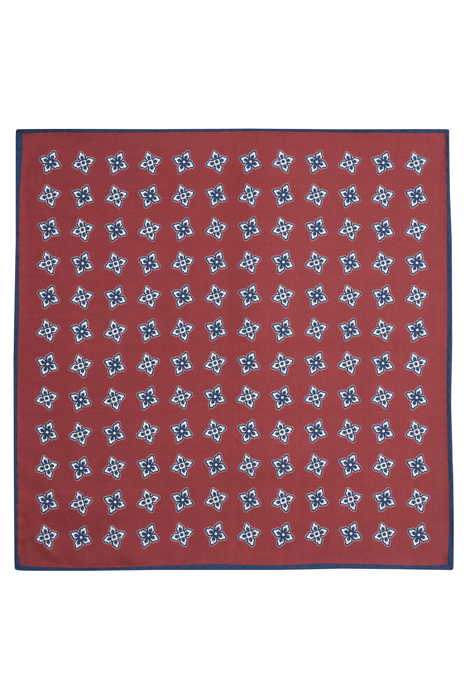 DARK RED FLOWERS POCKET SQUARE 2