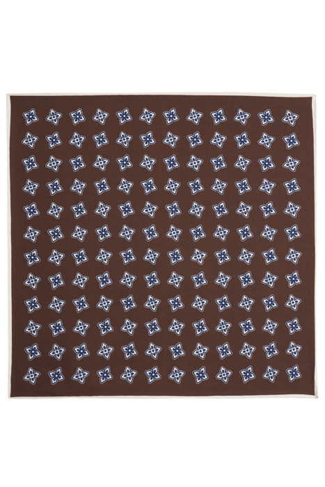 BROWN FLOWERS POCKET SQUARE 2