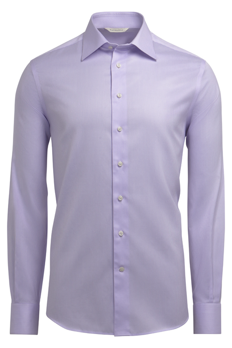 PURPLE STRIPED TWILL SLIM FIT SHIRT 4