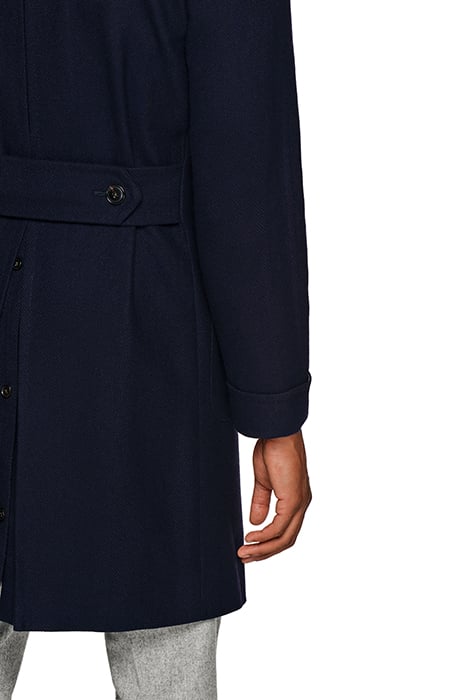 NAVY HERRINGBONE POLO COAT 9