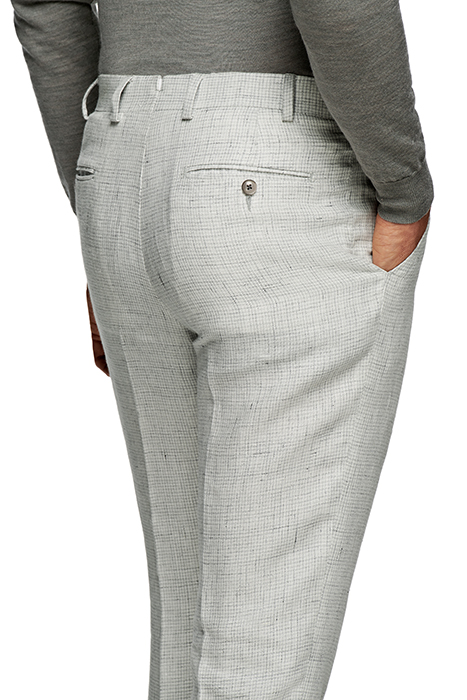 LIGHT GREY HOUNDSTOOTH SOHO TROUSERS 6