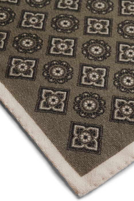 GREEN FLOWER POCKET SQUARE 3
