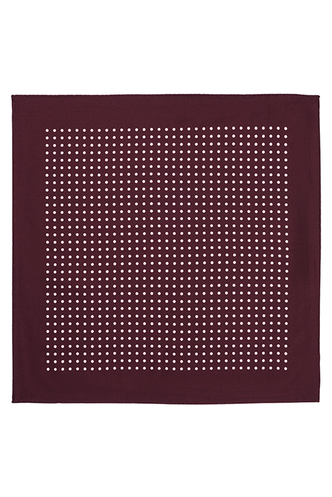 DARK RED DOTS POCKET SQUARE 2