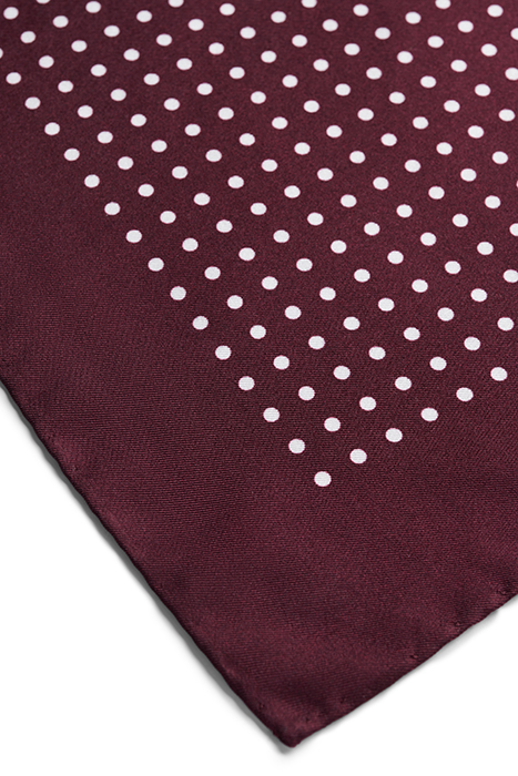 DARK RED DOTS POCKET SQUARE 3