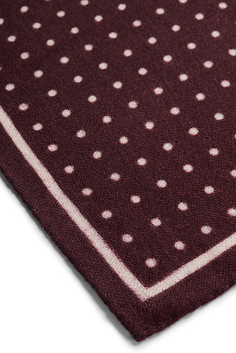 DARK RED DOTS POCKET SQUARE 3