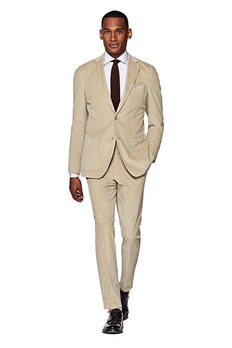 LIGHT BROWN TAILORED FIT HAVANA SUIT 1