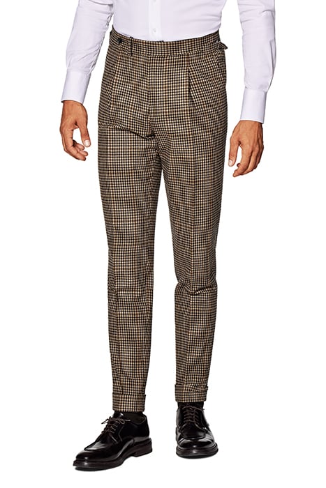 MID BROWN HOUNDSTOOTH TAILORED FIT HAVANA SUIT 5
