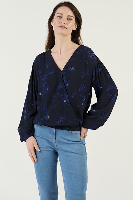WRAP BLOUSE WITH PRINT NIGHT SKY 1