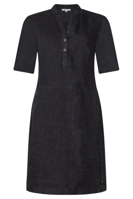 LINEN DRESS WITH BUTTONS ALMOST BLACK 3