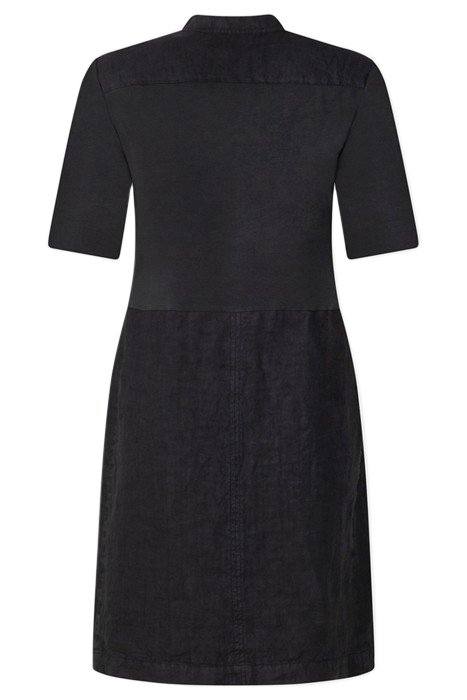 LINEN DRESS WITH BUTTONS ALMOST BLACK 4