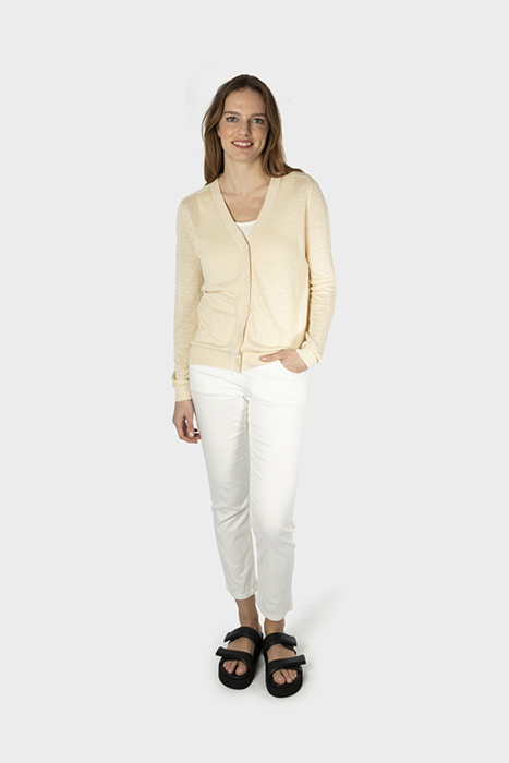 CARDIGAN LONG SLEEVES WOOD ASH 3
