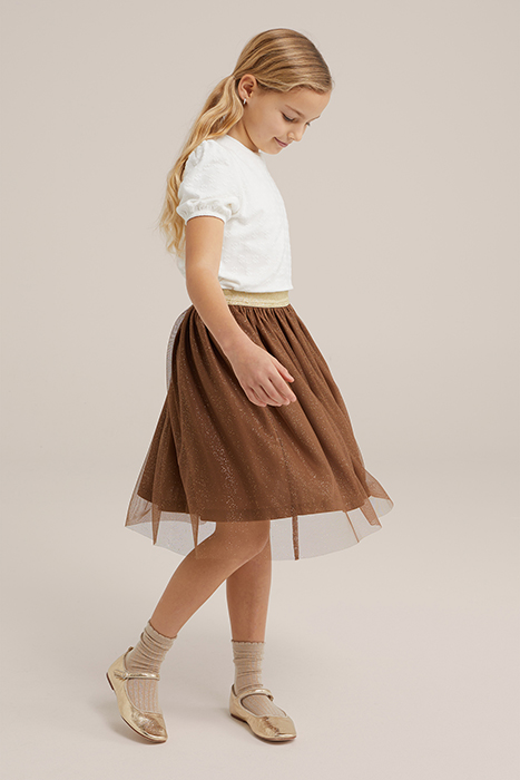 SKIRT MAXI LENGTH BROWN 2