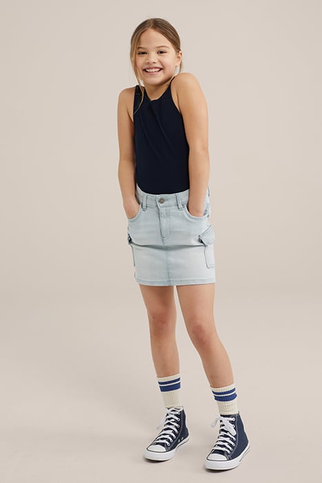 SKIRT MINI LENGTH ICE BLUE 2