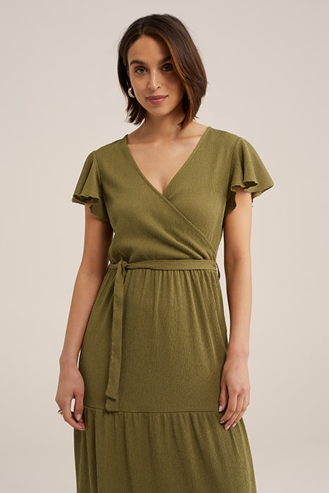 DRESS MIDI OLIVE GREEN 4