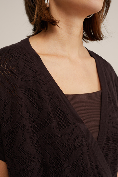 KNITTED PULLOVER DARK BROWN 5