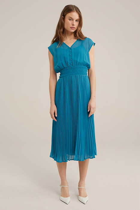 DRESS MID LENGTH GREEN BLUE 1