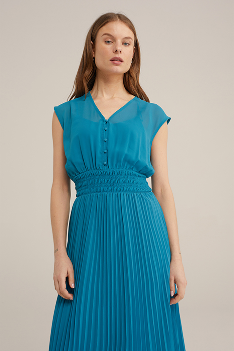 DRESS MID LENGTH GREEN BLUE 4