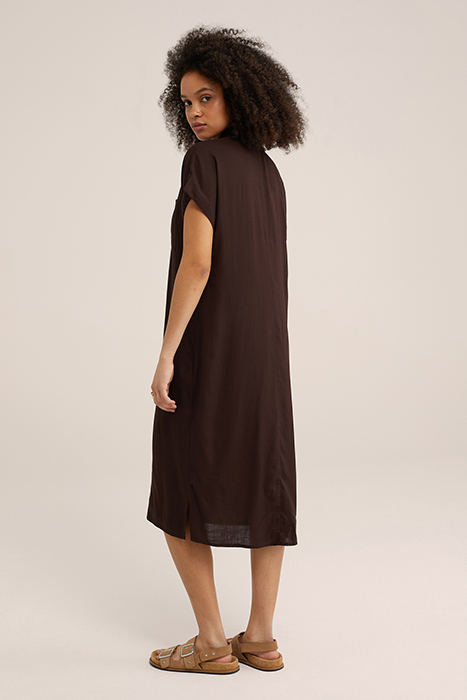 DRESS MID LENGTH DARK BROWN 2