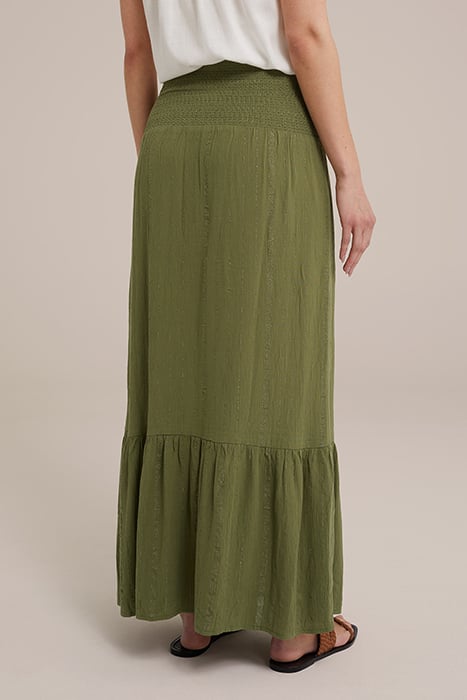 SKIRT MEDIUM LENGTH OLIVE GREEN 2