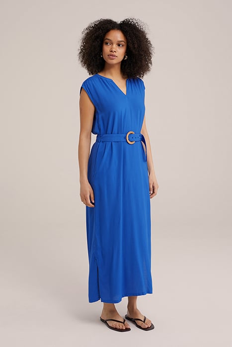 DRESS MID LENGTH COBALT BLUE by WE Fashion