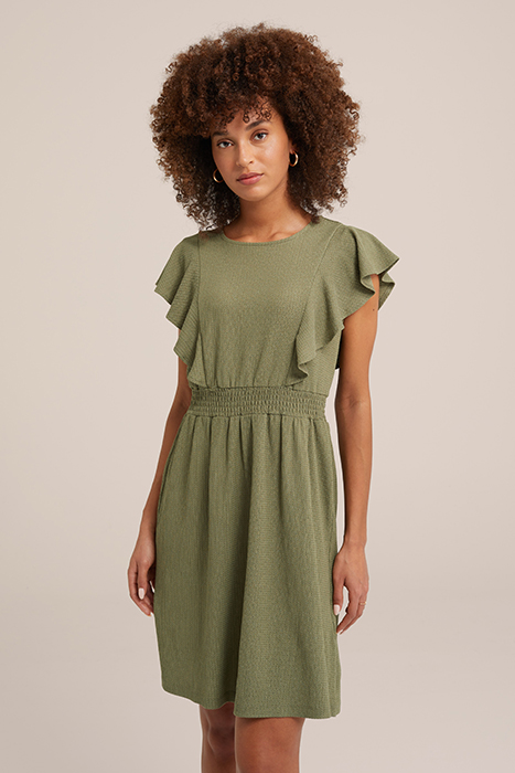 DRESS MIDI OLIVE GREEN 1