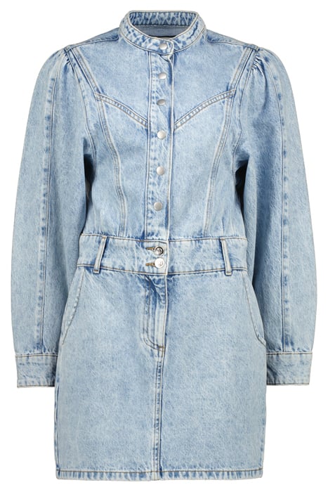 SAGE MIDI DRESS LIGHT BLUE STONE 1