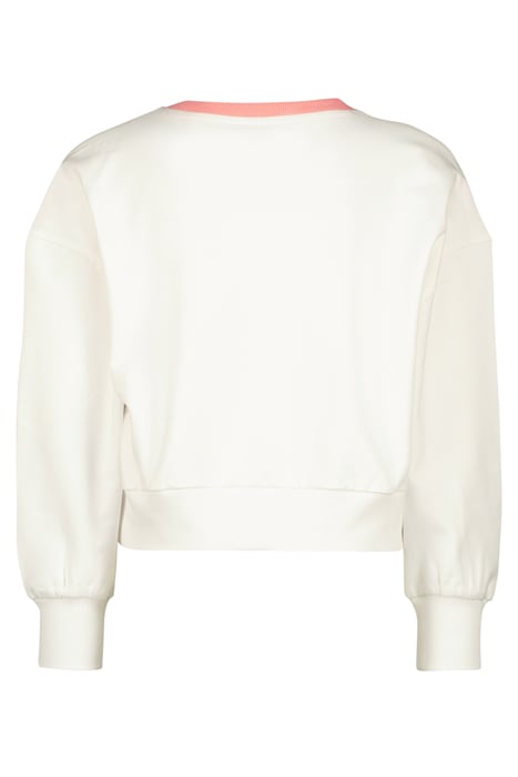 GIRLS FELINE SWEATER REAL WHITE 2