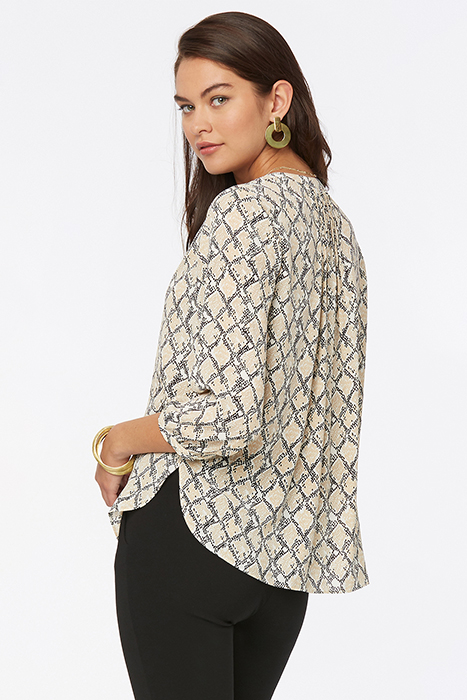 PINTUCK BLOUSE MIDLAND SNAKE 2