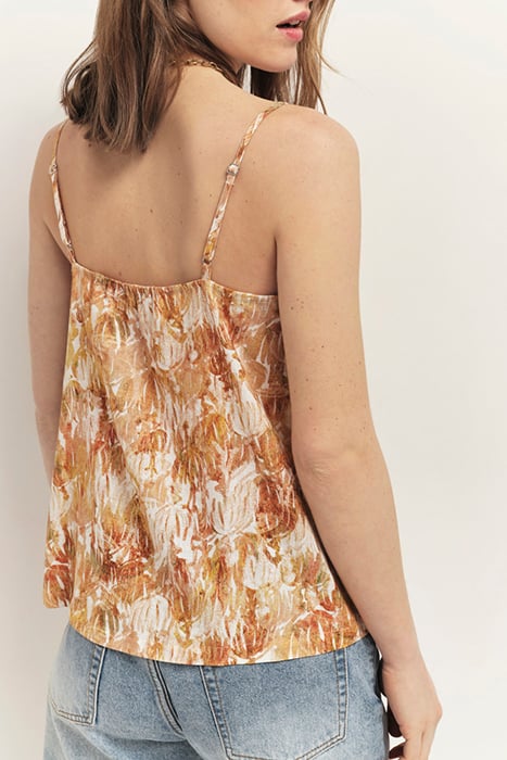 CARA - CINNAMON TOP WITH SAHARA DANCE PRINT 2