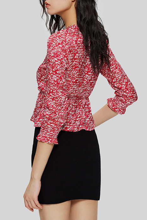 RED TAG PRINT BLOUSE 2
