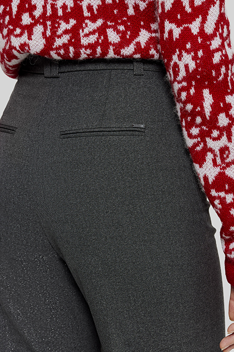 HIGH-WAISTED ANTHRACITE SEQUINED WIDE-LEG PANTS 5