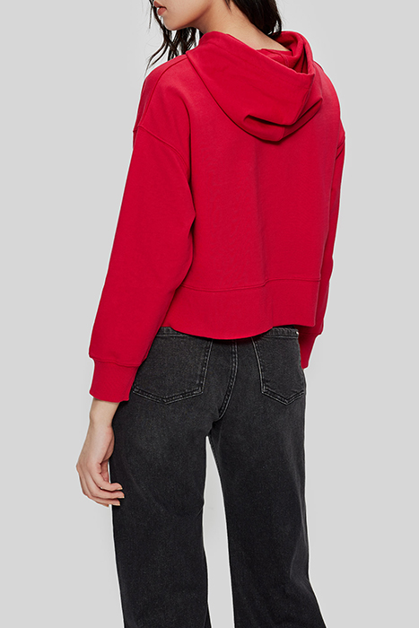 CRIMSON RED HOODIE WITH EMBROIDERED DRAGON 2