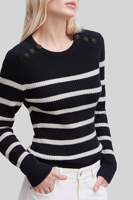 NAVY KNIT SWEATER WITH ANCHOR BUTTONS 5