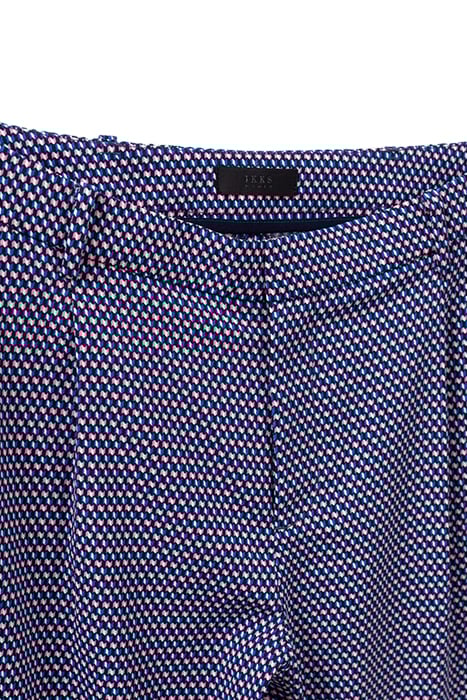 WHITE LENZING™ ECOVERO™ TROUSERS WITH OPTIC PRINT 6