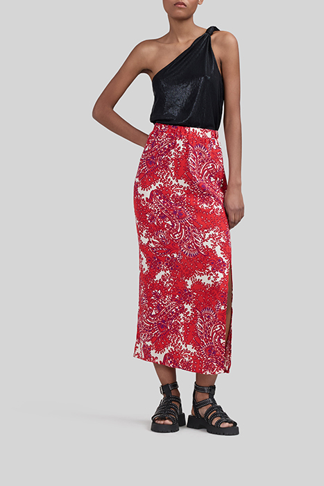 REDCURRANT LENZING™ ECOVERO™ BANDANA PRINT SKIRT 3