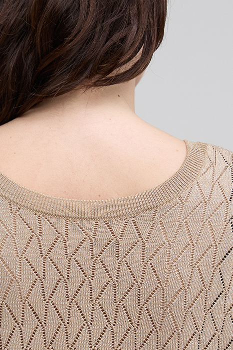 CAMEL OPENWORK T-SHIRT 5