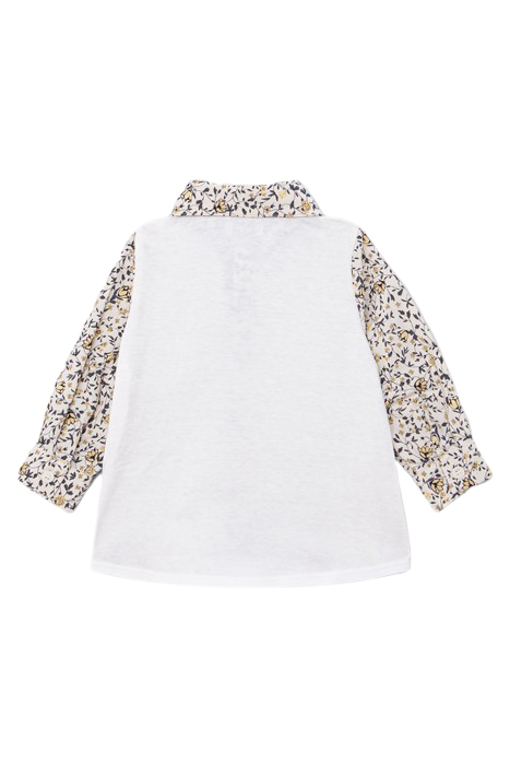 BABY BOYS’ WHITE ORGANIC COTTON SHIRT WITH FLOWER PRINT 2