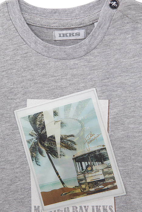 BABY BOYS’ GREY T-SHIRT PERCUSSION LENTICULAR IMAGE 3