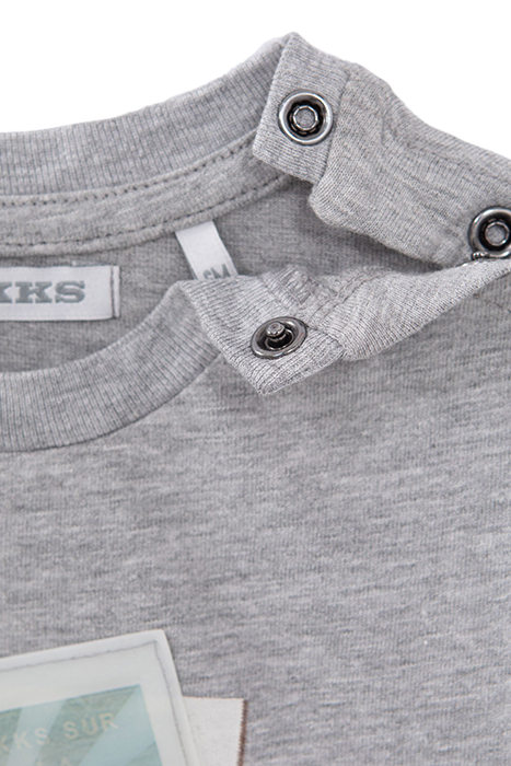 BABY BOYS’ GREY T-SHIRT PERCUSSION LENTICULAR IMAGE 6