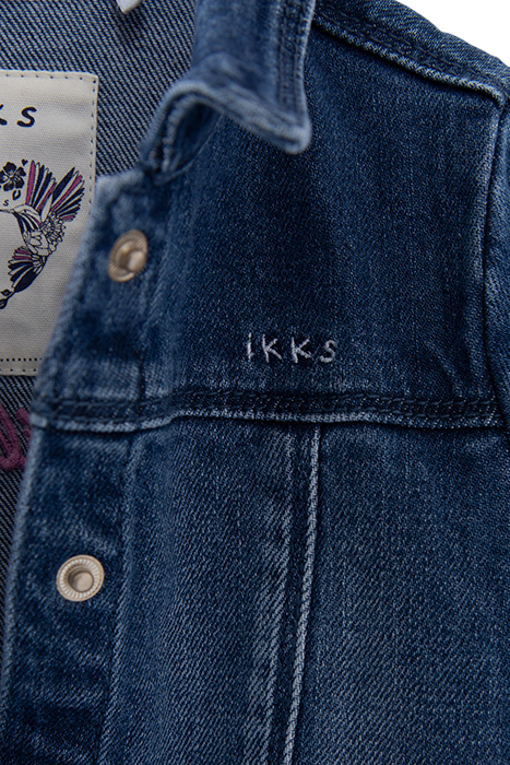 BABY GIRLS’ BLUE DENIM JACKET WITH EMBROIDERED BACK 6