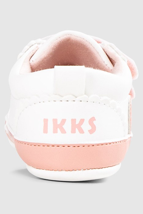 BABY GIRLS’ ECRU AND PINK TRAINERS WITH VELCRO 3