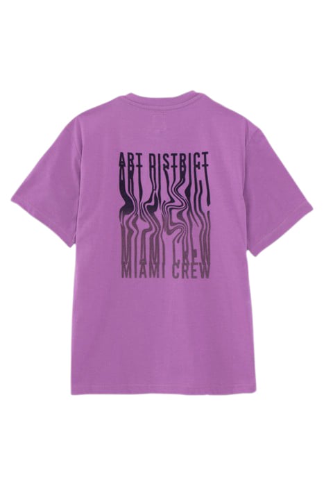 BOYS' PURPLE T-SHIRT WITH FLOCKED VELVET IMAGE ON BACK 2